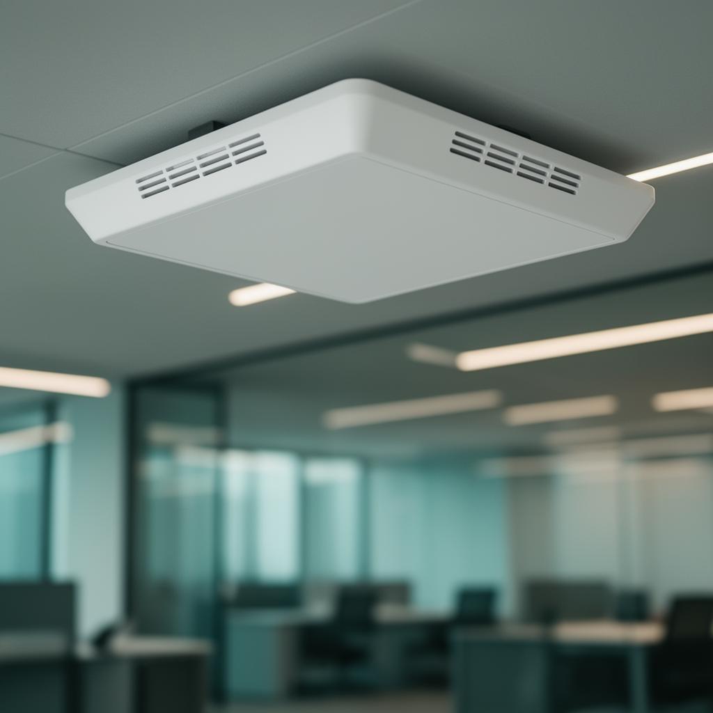 In-building wireless solution with ceiling-mounted antennas